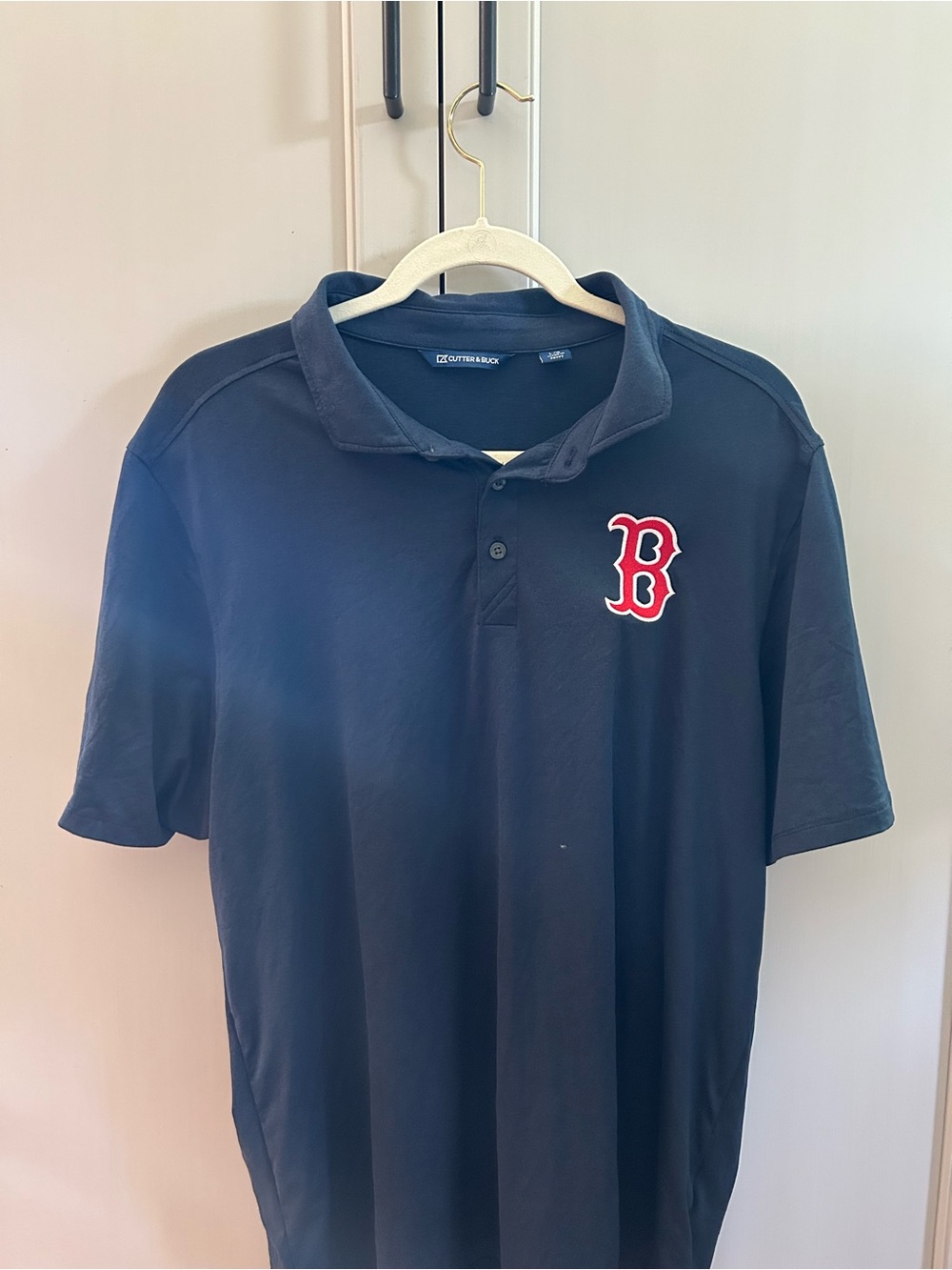 Cutter & Buck Navy Polo with Red 'B' Chest Logo
